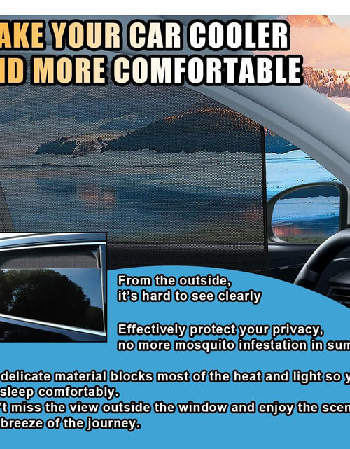Load image into Gallery viewer, Car Side Window Sun Shade Magnetic Blackout Curtain UV Protection 2pcs
