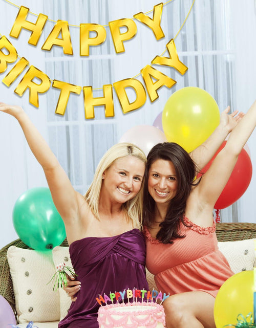 Load image into Gallery viewer, Gold Happy Birthday Banner Sign Garland Party Decoration Kids Baby Party
