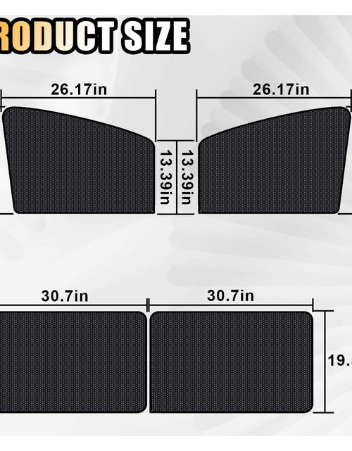 Load image into Gallery viewer, Car Side Window Sun Shade Magnetic Blackout Curtain UV Protection 2pcs
