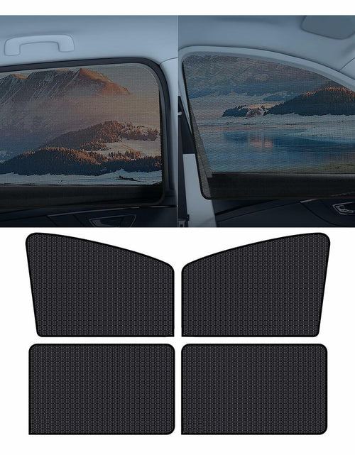 Load image into Gallery viewer, Car Side Window Sun Shade Magnetic Blackout Curtain UV Protection 2pcs
