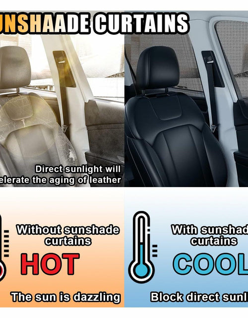 Load image into Gallery viewer, Car Side Window Sun Shade Magnetic Blackout Curtain UV Protection 2pcs
