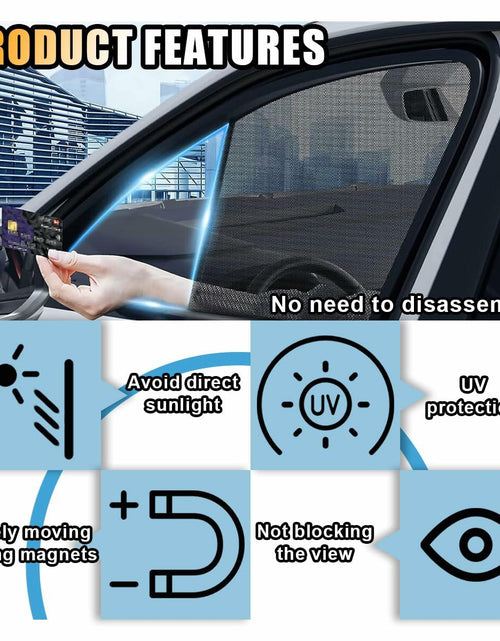 Load image into Gallery viewer, Car Side Window Sun Shade Magnetic Blackout Curtain UV Protection 2pcs
