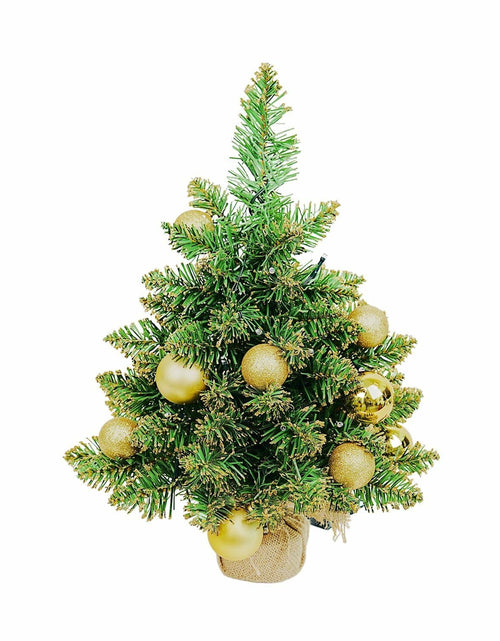 Load image into Gallery viewer, Aimmop 18in Small Christmas Tree with Ornaments 59 Tips Green
