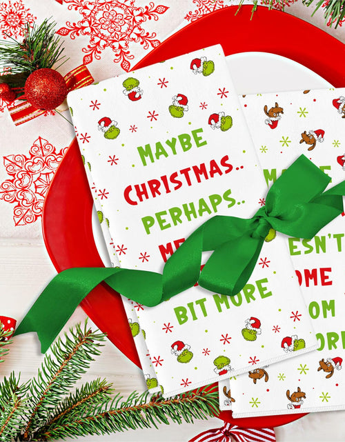 Load image into Gallery viewer, Funny Christmas Towels 2 Pack Absorbent Kitchen Bathroom White Elephant Gifts
