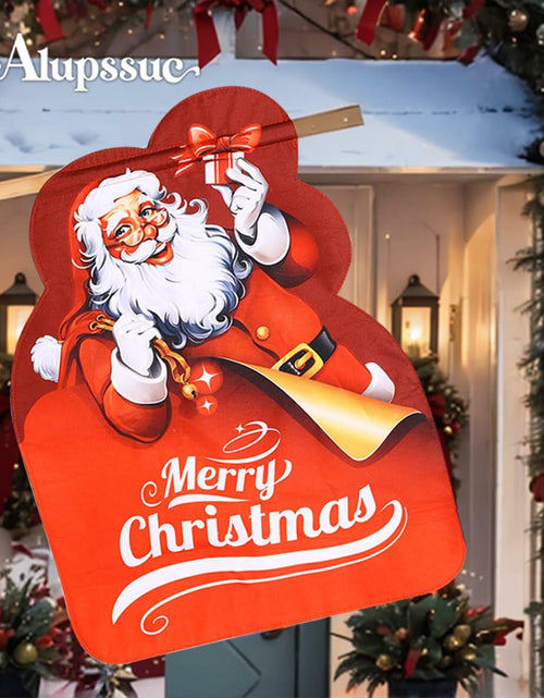 Load image into Gallery viewer, Alupssuc Lighted LED Santa Claus Garden Flag 20x15 Inch Red Double Sided
