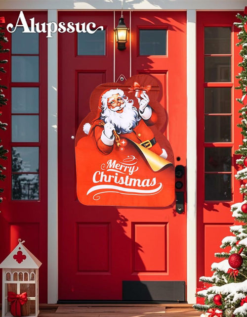 Load image into Gallery viewer, Alupssuc Lighted LED Santa Claus Garden Flag 20x15 Inch Red Double Sided
