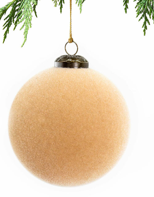 Load image into Gallery viewer, 12PCS Velvet Christmas Ball Ornaments 3.15"Handmade Flocked Shatterproof

