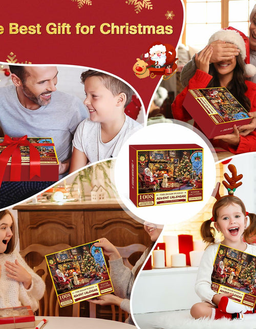 Load image into Gallery viewer, Advent Calendar 2025 Christmas Jigsaw Puzzle 1008 Pieces Cartoon Theme
