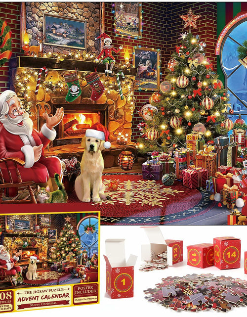 Load image into Gallery viewer, Advent Calendar 2025 Christmas Jigsaw Puzzle 1008 Pieces Cartoon Theme
