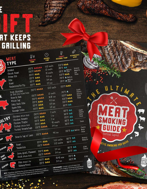 Load image into Gallery viewer, Santa's Meat Smoking Guide Pellet Grill Accessories Wood Time Temp
