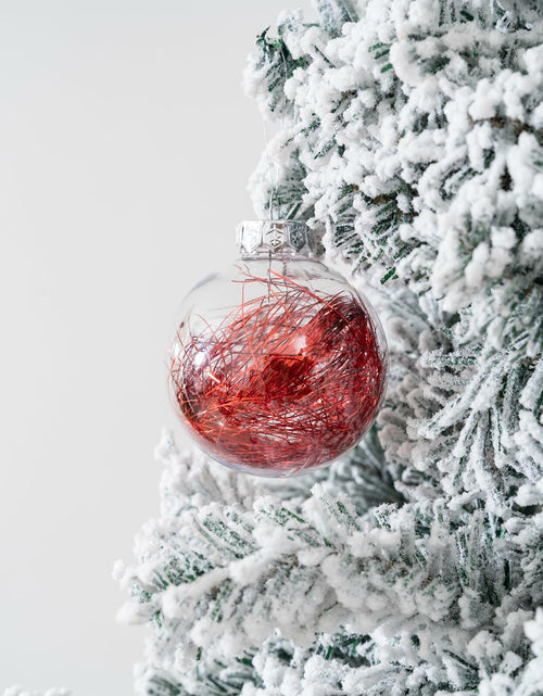 Load image into Gallery viewer, 16PCS Clear Red Christmas Balls Ornaments 3.15in Shatterproof Hanging Set
