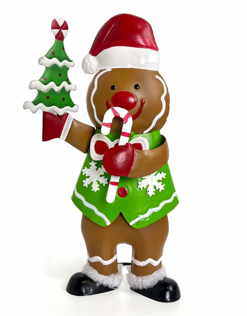 Load image into Gallery viewer, LIFFY Gingerbread Man Statue Christmas Decoration Handmade Indoor Decor Lights
