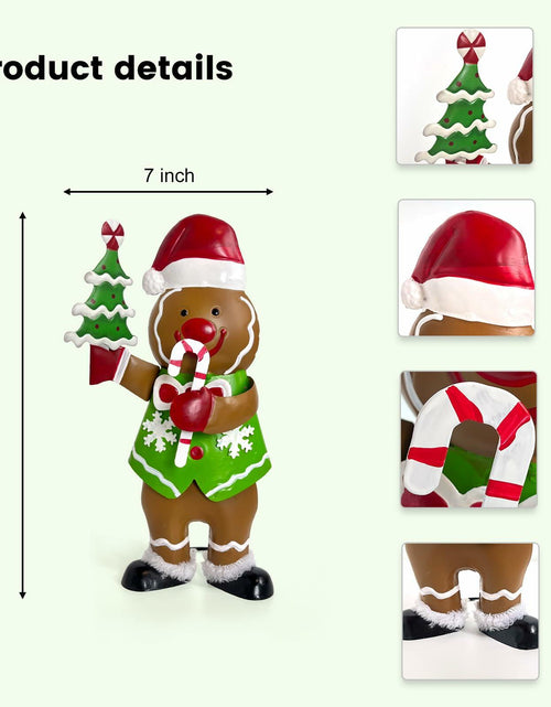 Load image into Gallery viewer, LIFFY Gingerbread Man Statue Christmas Decoration Handmade Indoor Decor Lights
