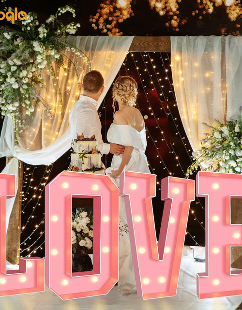 Load image into Gallery viewer, Pooqla 3FT LED Marquee Letter S Pink Party Birthday Wedding Decor
