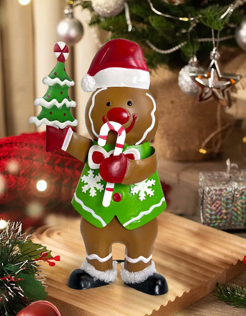 Load image into Gallery viewer, LIFFY Gingerbread Man Statue Christmas Decoration Handmade Indoor Decor Lights
