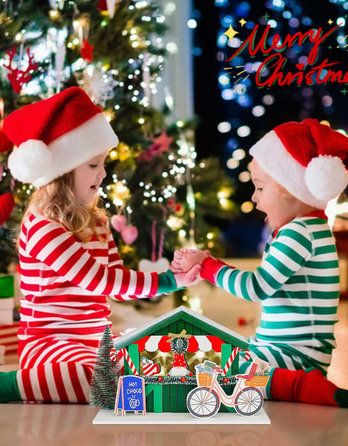 Load image into Gallery viewer, Zqoyn LED Lighted Christmas Village Set Indoor Table Decor Bicycle
