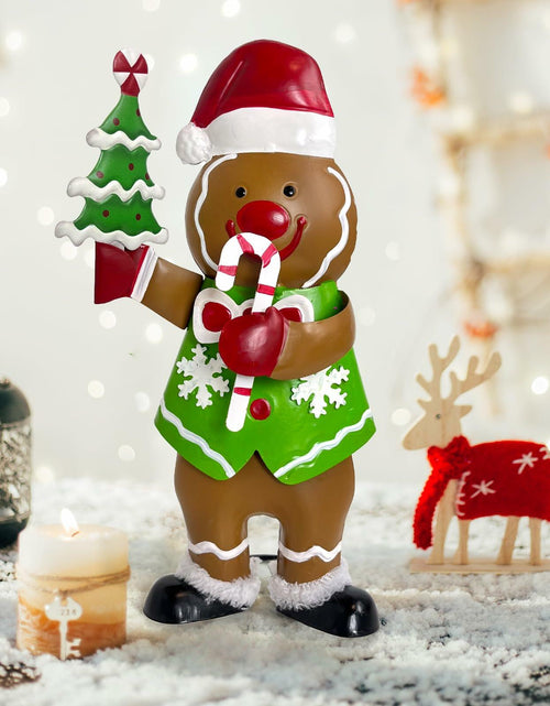 Load image into Gallery viewer, LIFFY Gingerbread Man Statue Christmas Decoration Handmade Indoor Decor Lights
