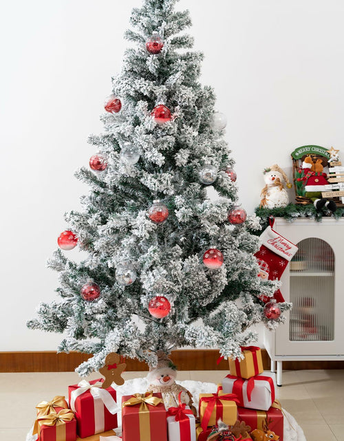 Load image into Gallery viewer, 16PCS Clear Red Christmas Balls Ornaments 3.15in Shatterproof Hanging Set
