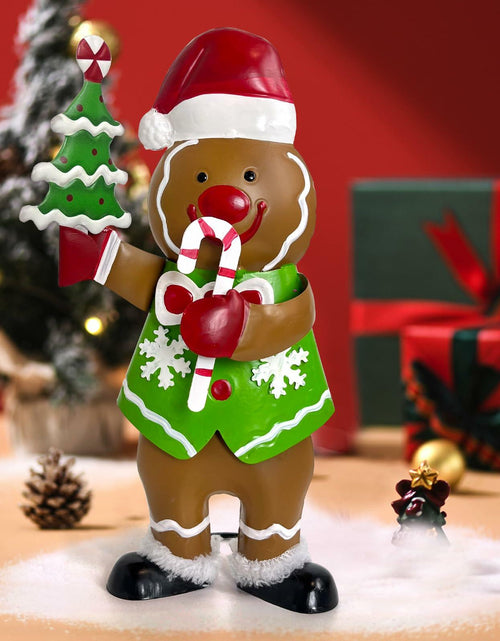 Load image into Gallery viewer, LIFFY Gingerbread Man Statue Christmas Decoration Handmade Indoor Decor Lights
