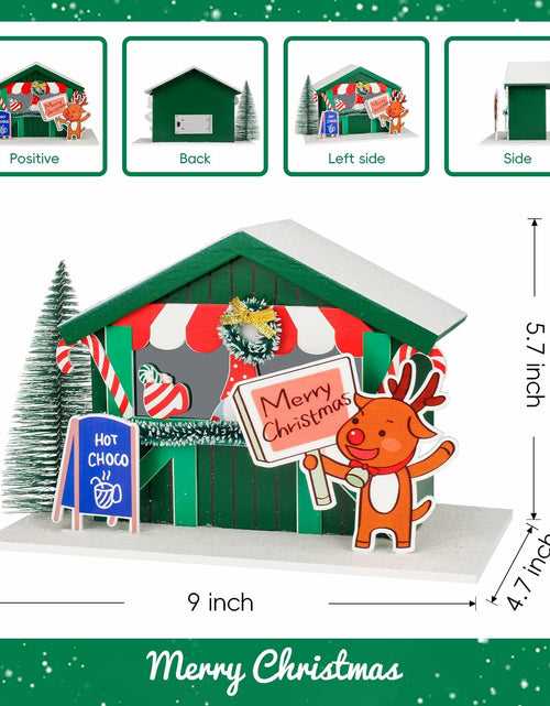 Load image into Gallery viewer, Zqoyn LED Lighted Christmas Village House Decor Set with Deer Indoor Table Decor
