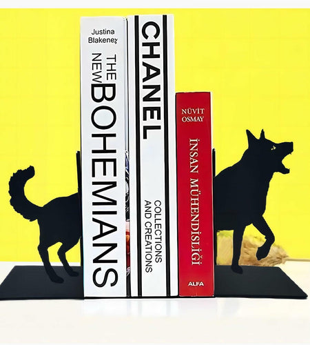 Black Dog Decorative Bookends for Shelves Dog Lover Gifts Office Decor