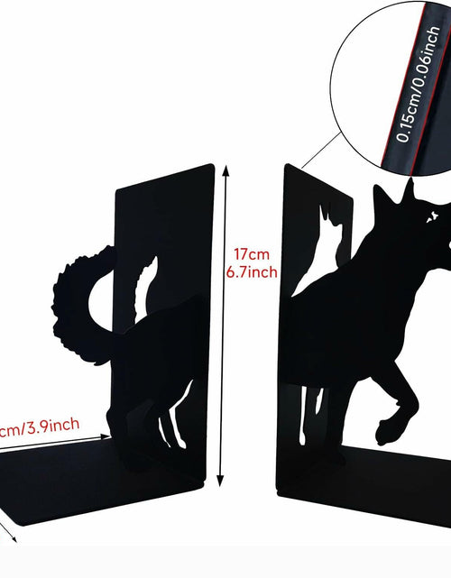 Load image into Gallery viewer, Black Dog Decorative Bookends for Shelves Dog Lover Gifts Office Decor
