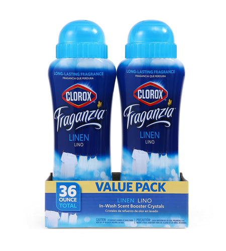 Clorox Fraganzia Laundry Scent Booster Crystals Linen Scent 18oz 2 Pack