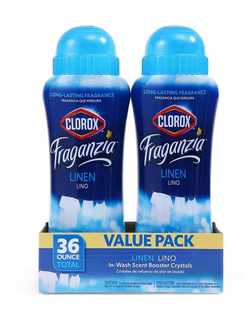 Load image into Gallery viewer, Clorox Fraganzia Laundry Scent Booster Crystals Linen Scent 18oz 2 Pack
