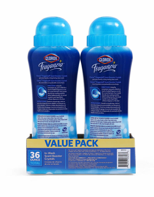 Load image into Gallery viewer, Clorox Fraganzia Laundry Scent Booster Crystals Linen Scent 18oz 2 Pack
