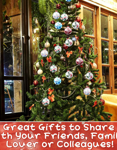 Load image into Gallery viewer, Sumind 12pcs Clear Fillable Christmas Ornament Balls 3.15in Red Green
