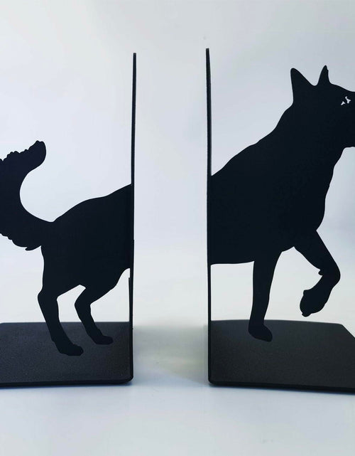 Load image into Gallery viewer, Black Dog Decorative Bookends for Shelves Dog Lover Gifts Office Decor
