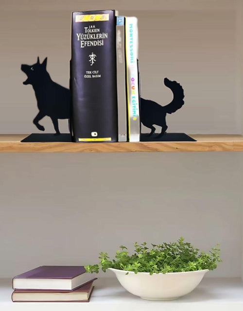Load image into Gallery viewer, Black Dog Decorative Bookends for Shelves Dog Lover Gifts Office Decor
