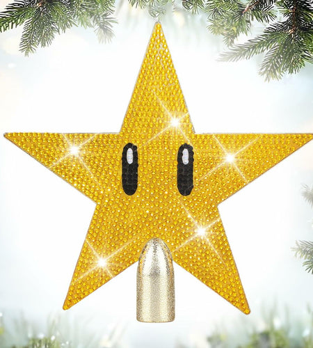 Mini Star Christmas Tree White Topper Retro Super Star Unique Design