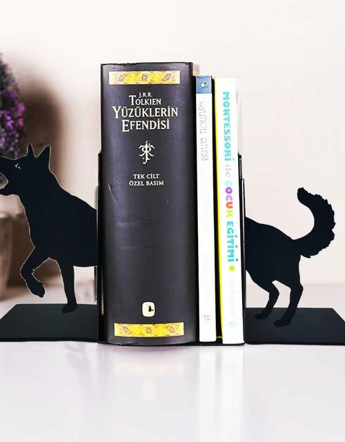 Load image into Gallery viewer, Black Dog Decorative Bookends for Shelves Dog Lover Gifts Office Decor

