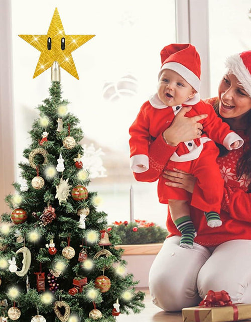 Load image into Gallery viewer, Mini Star Christmas Tree White Topper Retro Super Star Unique Design
