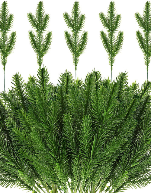Load image into Gallery viewer, 100 Pieces Artificial Pine Needles 10in Green Christmas DIY Accessories

