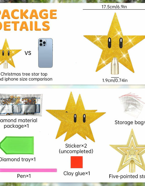 Load image into Gallery viewer, Mini Star Christmas Tree White Topper Retro Super Star Unique Design
