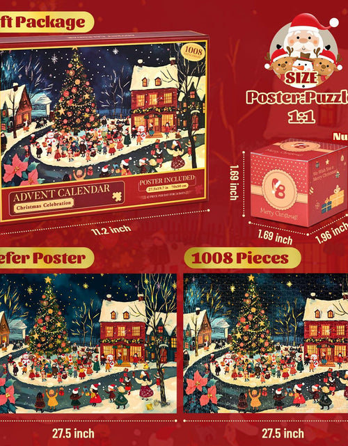Load image into Gallery viewer, Cabtnca Puzzle Advent Calendar 2024 Christmas Countdown 1008 Pieces
