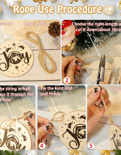 Load image into Gallery viewer, Christian Nativity Ornaments Cross Scene Set 8 Pcs Christmas Decor
