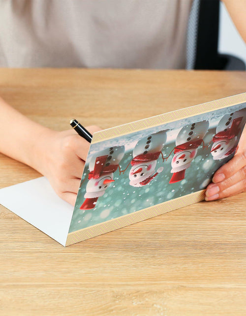 Load image into Gallery viewer, CareGifts Christmas Snowman Card 6x8 Inch 1 PCS with Envelopes Stickers
