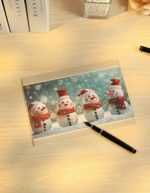 Load image into Gallery viewer, CareGifts Christmas Snowman Card 6x8 Inch 1 PCS with Envelopes Stickers
