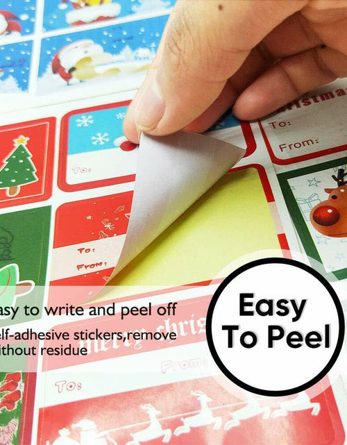 Load image into Gallery viewer, 132 PCS Christmas Tags Stickers Santa Snowmen Xmas Tree Deer Labels

