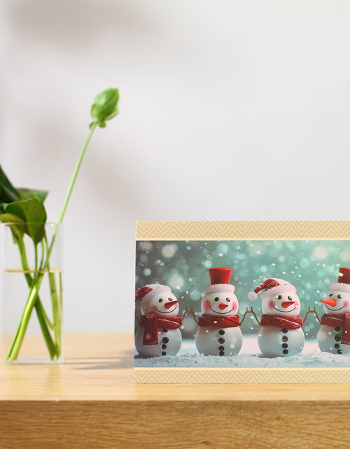Load image into Gallery viewer, CareGifts Christmas Snowman Card 6x8 Inch 1 PCS with Envelopes Stickers
