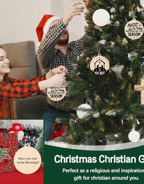 Load image into Gallery viewer, Christian Nativity Ornaments Cross Scene Set 8 Pcs Christmas Decor
