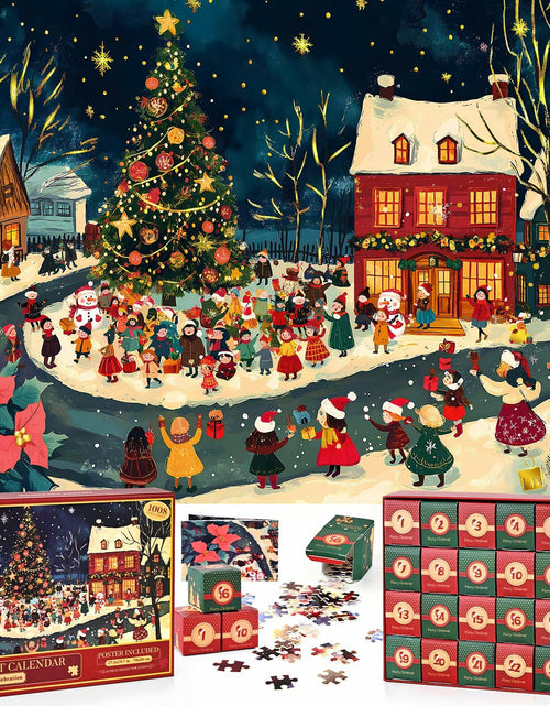 Load image into Gallery viewer, Cabtnca Puzzle Advent Calendar 2024 Christmas Countdown 1008 Pieces

