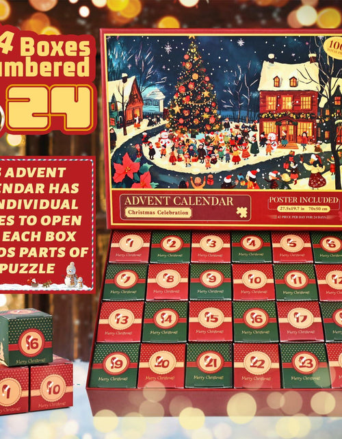 Load image into Gallery viewer, Cabtnca Puzzle Advent Calendar 2024 Christmas Countdown 1008 Pieces
