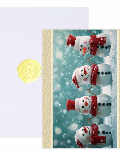 Load image into Gallery viewer, CareGifts Christmas Snowman Card 6x8 Inch 1 PCS with Envelopes Stickers
