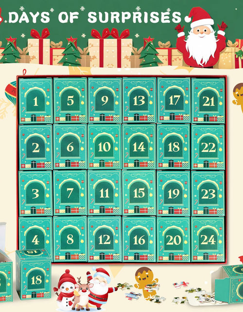 Load image into Gallery viewer, Alagoo 2025 Holiday Jigsaw Puzzle Advent Calendar Puppy &amp; Cat 1008 pcs
