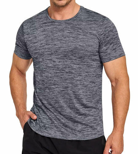 Men's Hiking Performance Fitness Workout Shirt Dark Grey Size L
