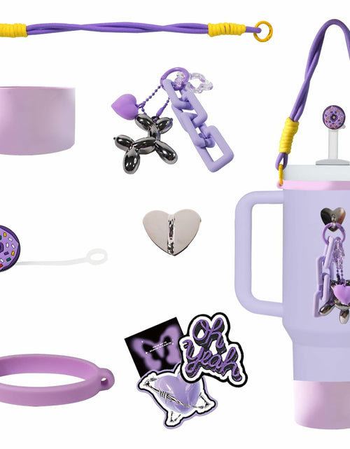 Load image into Gallery viewer, Stanley Cup Accessories Set Silicone Boot Handle Strap Straw Cover Charms
